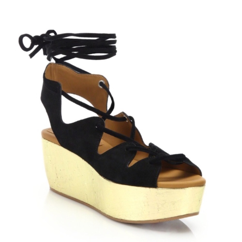 See by Chloe Liana Suede Lace Up Platform Sandals